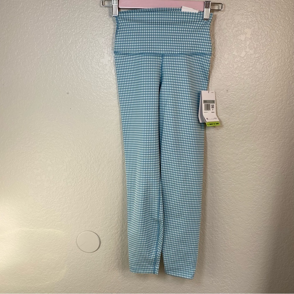 Nike Yoga Checkered Blue and White Training Leggings